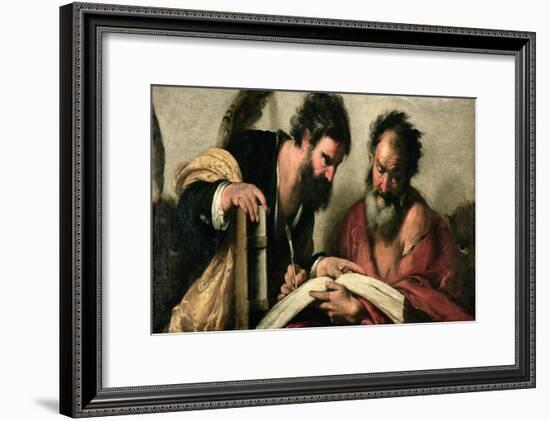 Saints John the Evangelist and Mark Discussing their Writings-Bernardo Strozzi-Framed Giclee Print