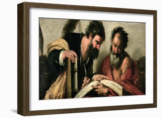 Saints John the Evangelist and Mark Discussing their Writings-Bernardo Strozzi-Framed Giclee Print