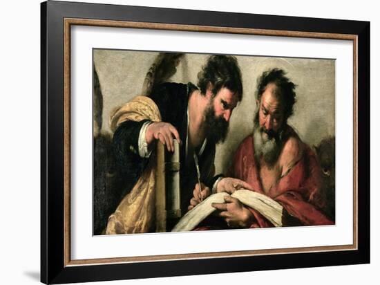 Saints John the Evangelist and Mark Discussing their Writings-Bernardo Strozzi-Framed Giclee Print