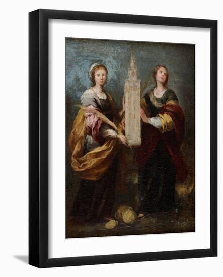 Saints Justa and Rufina, Ca 1665-Bartolomé Estebàn Murillo-Framed Giclee Print