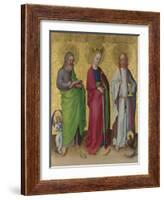 Saints Matthew, Catherine of Alexandria and John the Evangelist, C. 1450-Stephan Lochner-Framed Giclee Print