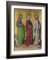 Saints Matthew, Catherine of Alexandria and John the Evangelist, C. 1450-Stephan Lochner-Framed Giclee Print