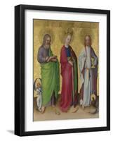 Saints Matthew, Catherine of Alexandria and John the Evangelist, C. 1450-Stephan Lochner-Framed Giclee Print