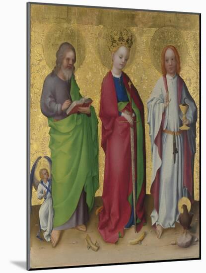 Saints Matthew, Catherine of Alexandria and John the Evangelist, C. 1450-Stephan Lochner-Mounted Giclee Print