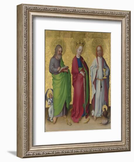 Saints Matthew, Catherine of Alexandria and John the Evangelist, C. 1450-Stephan Lochner-Framed Giclee Print