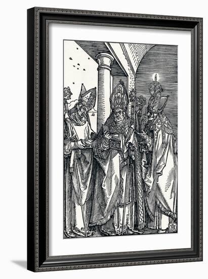 Saints Nicholas, Ulrich and Erasmus, 1508-Albrecht Dürer-Framed Giclee Print