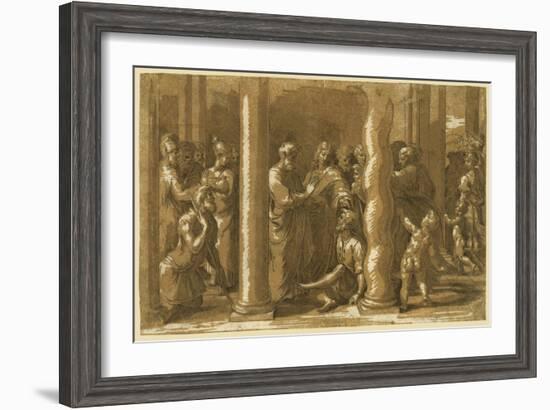 Saints Peter and John Curing the Sick-Raphael-Framed Giclee Print