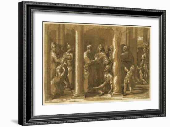 Saints Peter and John Curing the Sick-Raphael-Framed Giclee Print