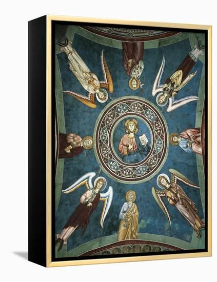 Saints Peter, John the Evangelist, Paul and Andrew Surrounded by Angels, 13th Century-null-Framed Premier Image Canvas