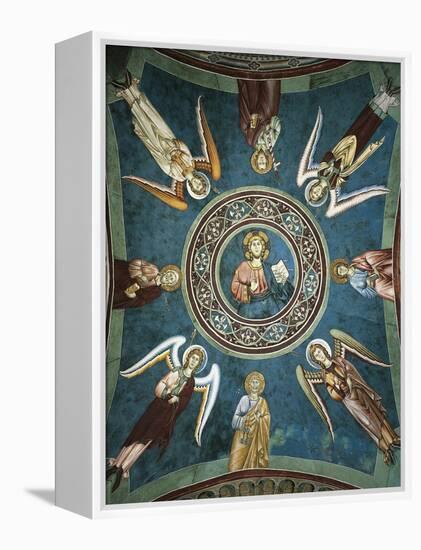 Saints Peter, John the Evangelist, Paul and Andrew Surrounded by Angels, 13th Century-null-Framed Premier Image Canvas