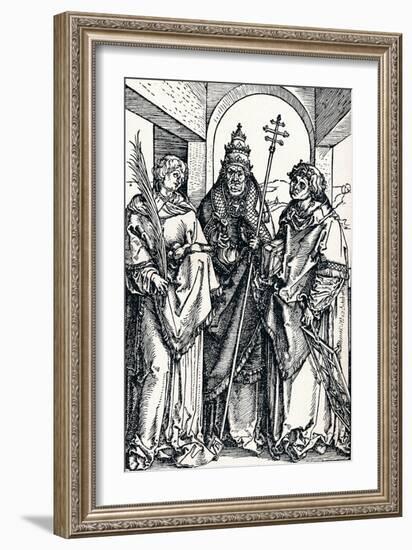 Saints Stephen, Sixtus and Lawrence, 1508-Albrecht Dürer-Framed Giclee Print