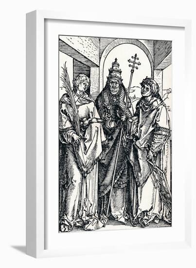 Saints Stephen, Sixtus and Lawrence, 1508-Albrecht Dürer-Framed Giclee Print