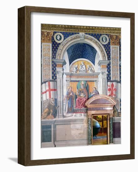 Saints Zenobius, Stephen and Lawrence, Detail from the Fresco in the Sala Dei Gigli, C.1470-Domenico Ghirlandaio-Framed Giclee Print