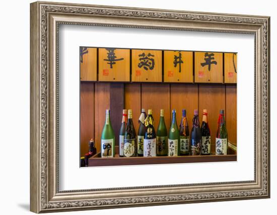 Sake Bottles in a Sake Brewery, Takayama, Gifu Prefecture, Japan-Stefano Politi Markovina-Framed Photographic Print