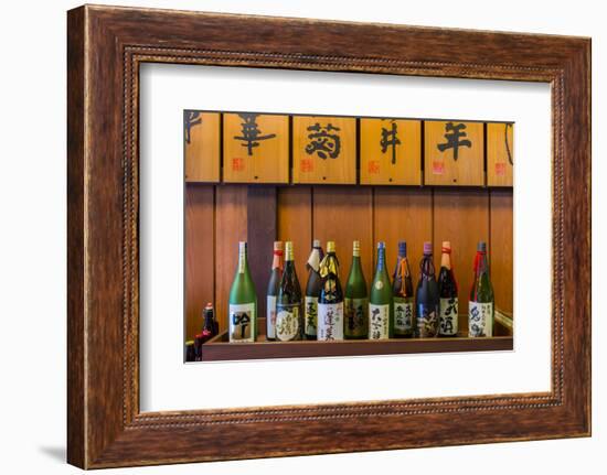 Sake Bottles in a Sake Brewery, Takayama, Gifu Prefecture, Japan-Stefano Politi Markovina-Framed Photographic Print