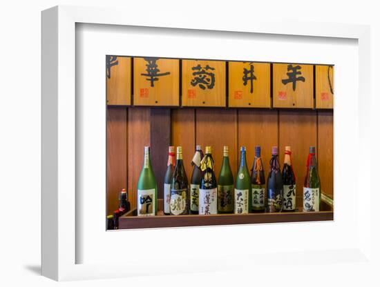 Sake Bottles in a Sake Brewery, Takayama, Gifu Prefecture, Japan-Stefano Politi Markovina-Framed Photographic Print