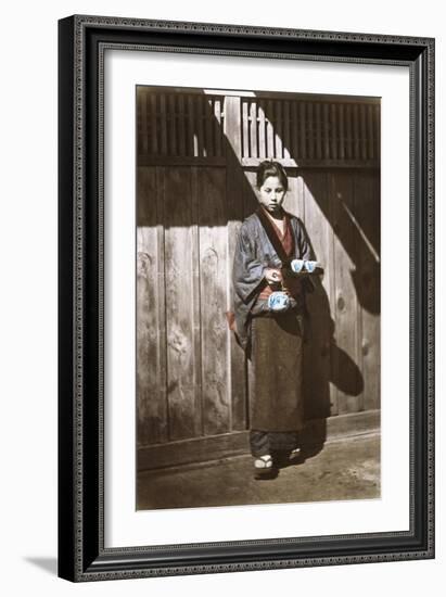 Sake Seller, Japan, c.1868-Felice Beato-Framed Giclee Print