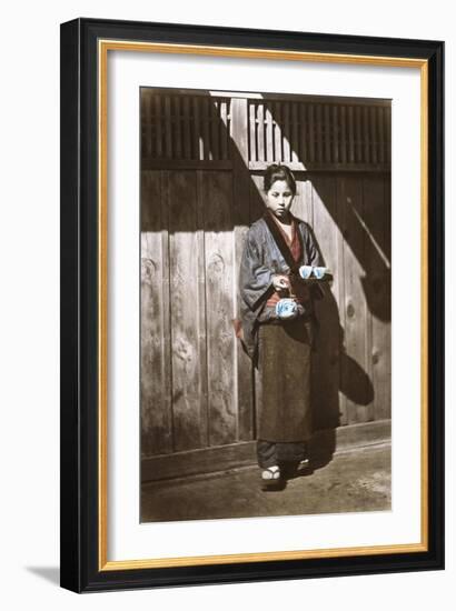 Sake Seller, Japan, c.1868-Felice Beato-Framed Giclee Print