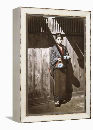 Sake Seller, Japan, c.1868-Felice Beato-Framed Premier Image Canvas