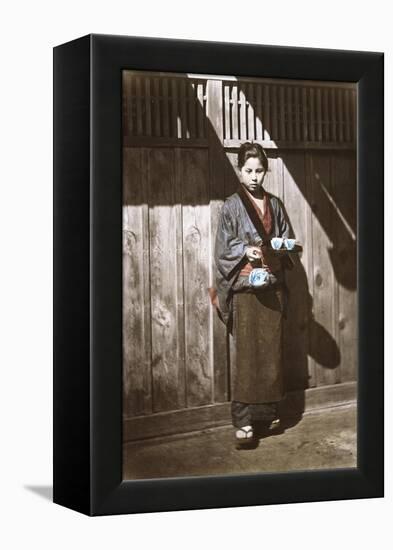 Sake Seller, Japan, c.1868-Felice Beato-Framed Premier Image Canvas