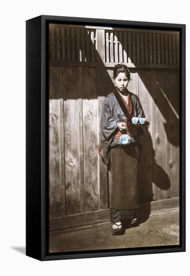 Sake Seller, Japan, c.1868-Felice Beato-Framed Premier Image Canvas