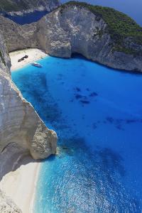 Navagio Beach and Shipwreck at Smugglers Cove on the Coast of Zakynthos by Sakis Papadopoulos