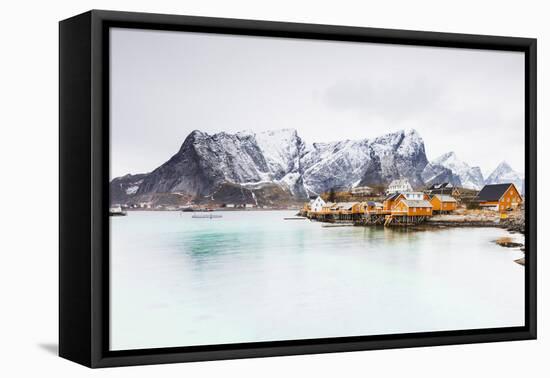 Sakrisoy, Moskenesoy, Lofoten Islands, Norway, Scandinavia, Europe-Christian Kober-Framed Premier Image Canvas