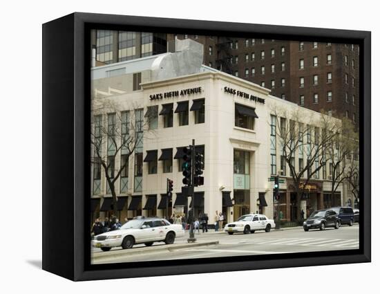 Saks Fifth Avenue on Michigan Street or the Magnificent Mile, Chicago, Illinois, USA-R H Productions-Framed Premier Image Canvas