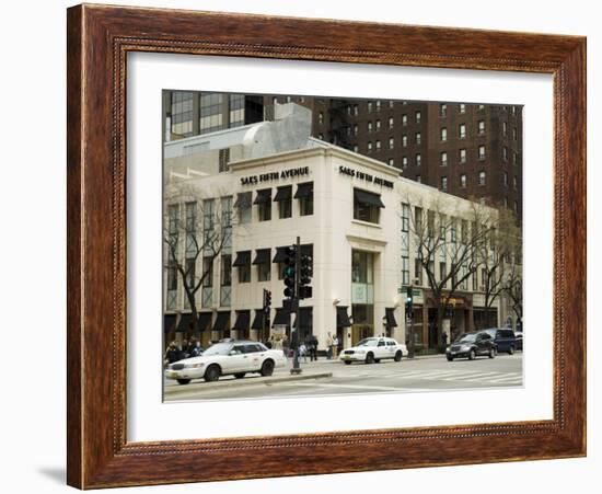 Saks Fifth Avenue on Michigan Street or the Magnificent Mile, Chicago, Illinois, USA-R H Productions-Framed Photographic Print