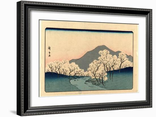 Sakura Namiki Zu-Utagawa Hiroshige-Framed Giclee Print