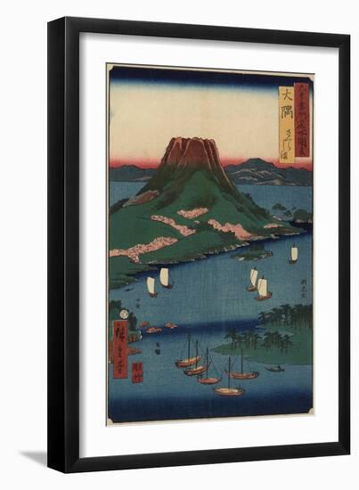 Sakurajima Volcanic Island, Osumi Province, March 1856-Utagawa Hiroshige-Framed Giclee Print