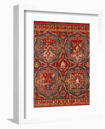 Sakya Order, Four Mandalas of the Vajravali Series (Thangk)-null-Framed Giclee Print
