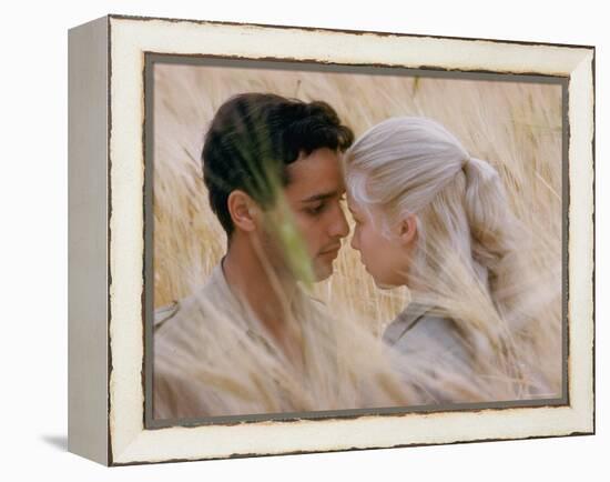 Sal Mineo and Jill Haworth in Scene from Exodus-Gjon Mili-Framed Premier Image Canvas