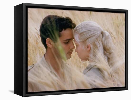 Sal Mineo and Jill Haworth in Scene from Exodus-Gjon Mili-Framed Premier Image Canvas