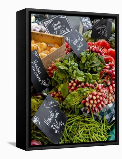 Salad and Vegatables on a Market Stall, France, Europe-Richardson Peter-Framed Premier Image Canvas