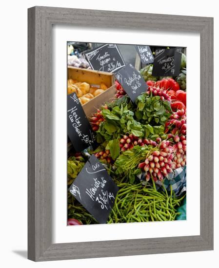 Salad and Vegatables on a Market Stall, France, Europe-Richardson Peter-Framed Photographic Print