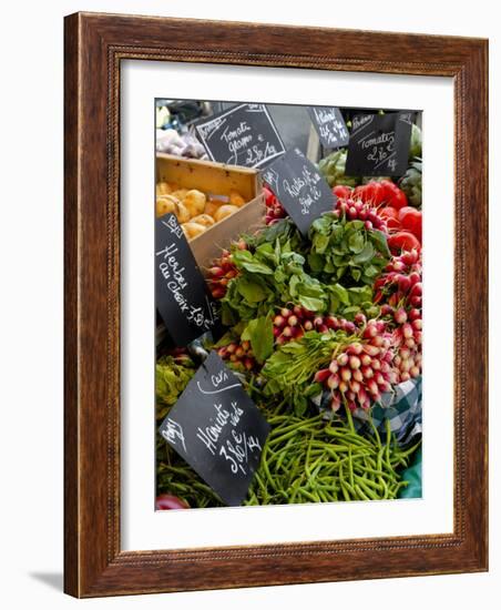 Salad and Vegatables on a Market Stall, France, Europe-Richardson Peter-Framed Photographic Print