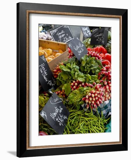 Salad and Vegatables on a Market Stall, France, Europe-Richardson Peter-Framed Photographic Print