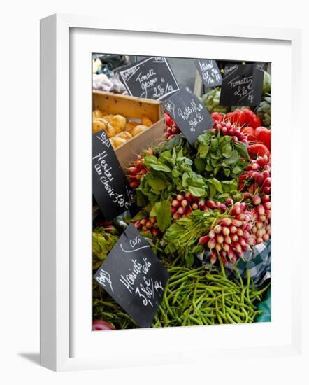 Salad and Vegatables on a Market Stall, France, Europe-Richardson Peter-Framed Photographic Print