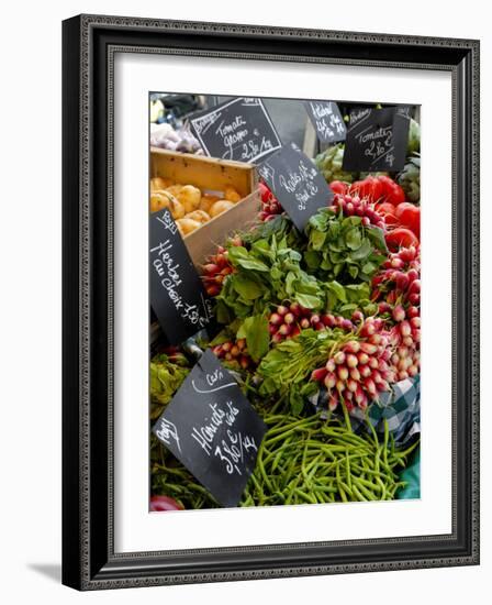 Salad and Vegatables on a Market Stall, France, Europe-Richardson Peter-Framed Photographic Print