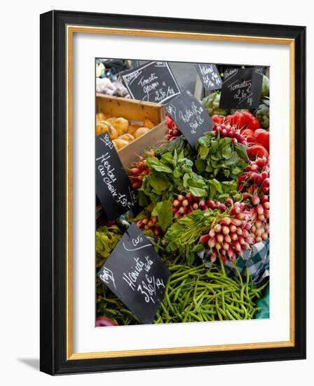 Salad and Vegatables on a Market Stall, France, Europe-Richardson Peter-Framed Photographic Print