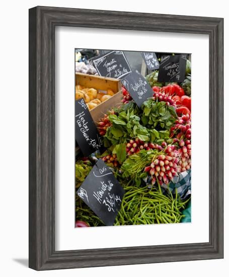 Salad and Vegatables on a Market Stall, France, Europe-Richardson Peter-Framed Photographic Print