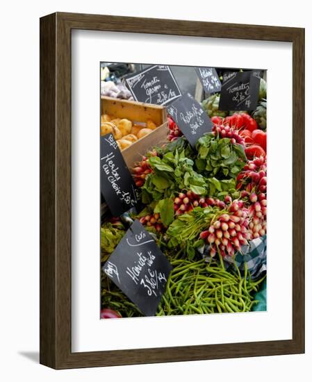 Salad and Vegatables on a Market Stall, France, Europe-Richardson Peter-Framed Photographic Print