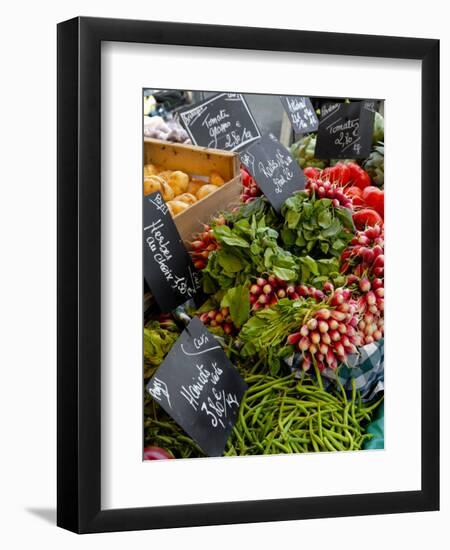 Salad and Vegatables on a Market Stall, France, Europe-Richardson Peter-Framed Photographic Print