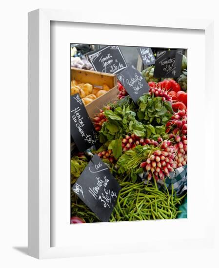 Salad and Vegatables on a Market Stall, France, Europe-Richardson Peter-Framed Photographic Print