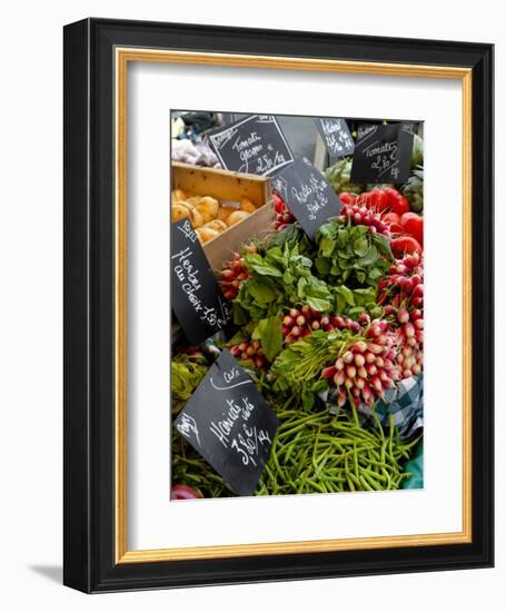 Salad and Vegatables on a Market Stall, France, Europe-Richardson Peter-Framed Photographic Print