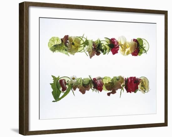 Salad Leaves with Meadow Flowers-Luzia Ellert-Framed Photographic Print
