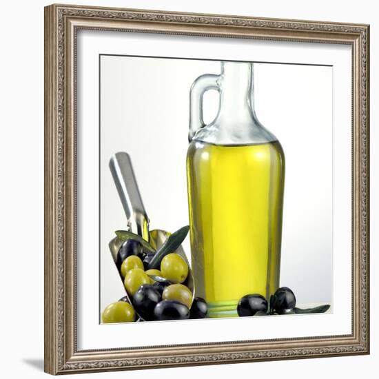 Salad Oil with Green and Black Olives-Prisma-Framed Photographic Print