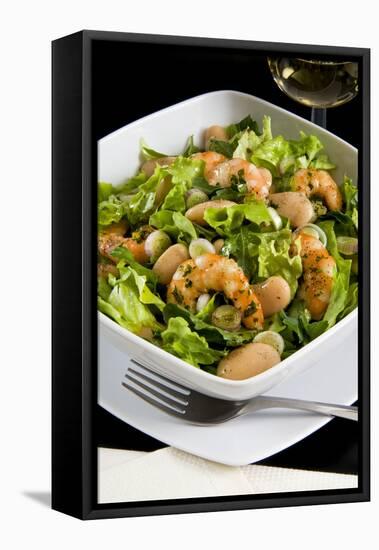 Salad with Shrimp, White Beans, Onions, Arugula, Cuisines-Nico Tondini-Framed Premier Image Canvas