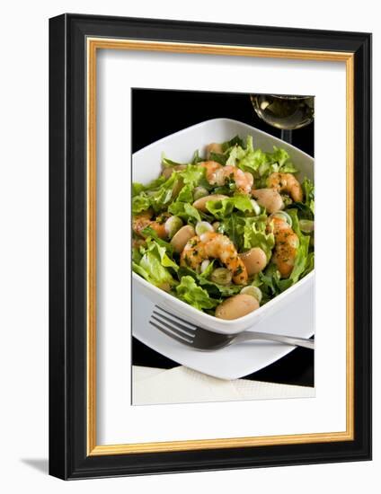 Salad with Shrimp, White Beans, Onions, Arugula, Cuisines-Nico Tondini-Framed Photographic Print